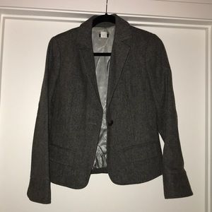 Heathered gray j crew pea coat